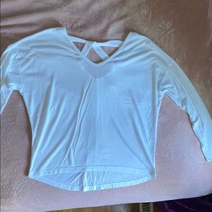 White baggy long sleeve tee